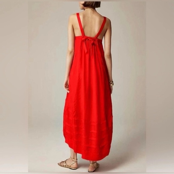 NWT J.Crew Pintuck Midi Dress In Drapey Organza sz L - Picture 2 of 13